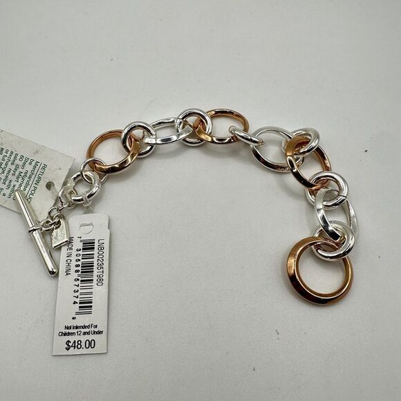 STILL WITH TAG! Lauren Ralph Lauren rose gold tone and silver tone 7" bracelet! - Picture 11 of 11